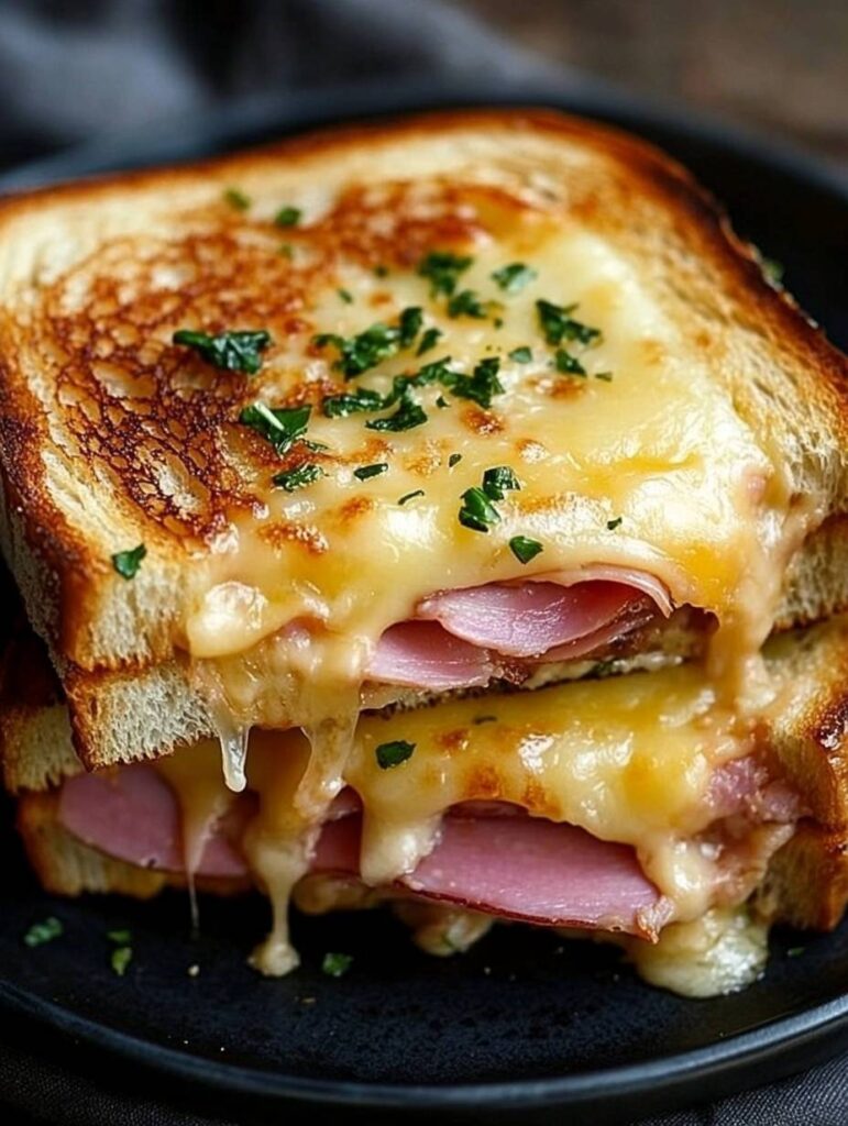Cheesy Ham and Egg Toast