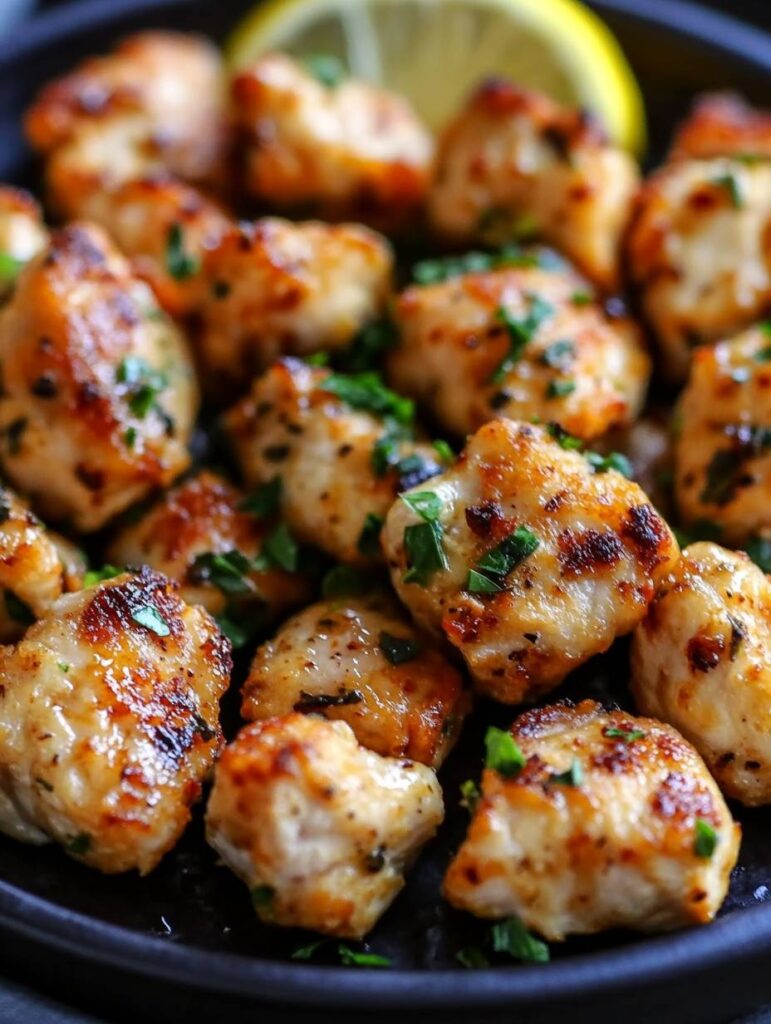 Lemon Garlic Chicken Bites