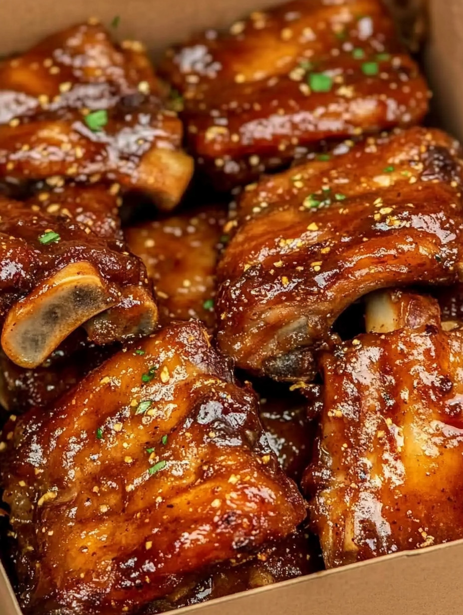 Sticky Honey Garlic Ribs - Lady Recipes