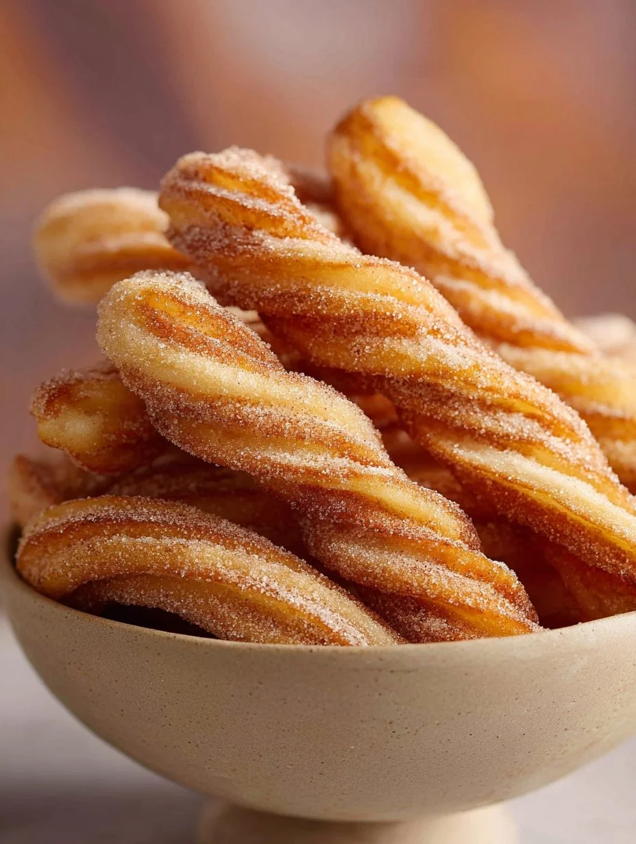 Delicious air fryer cinnamon sugar twists ready to enjoy as a sweet snack