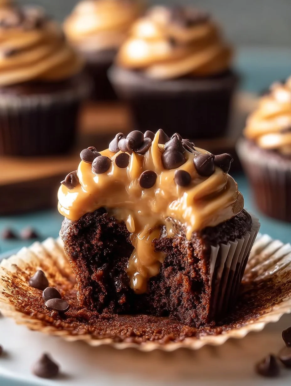 Decadent Brownie Bombs topped with chocolate drizzle on a plate