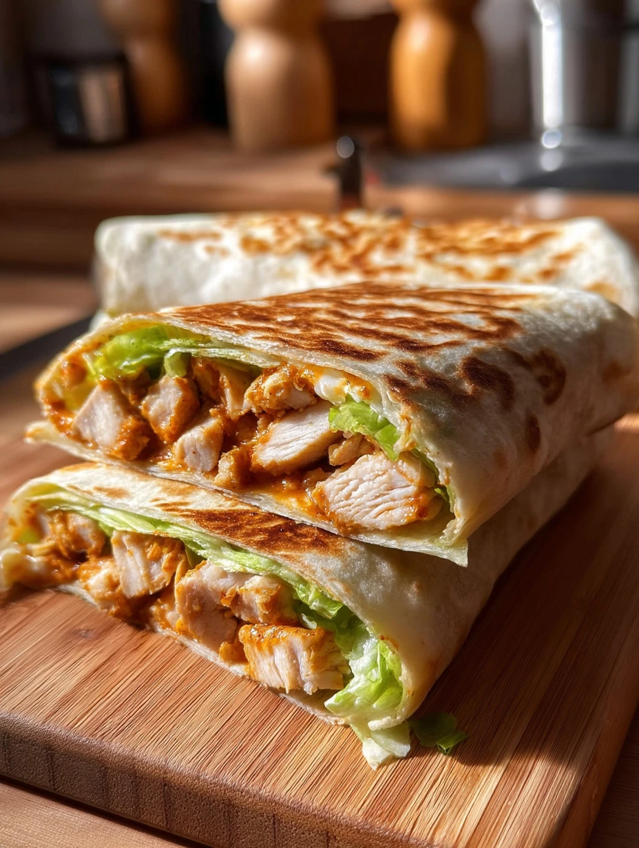 Delicious Buffalo Chicken Crunch Wraps with crispy texture and bold flavors
