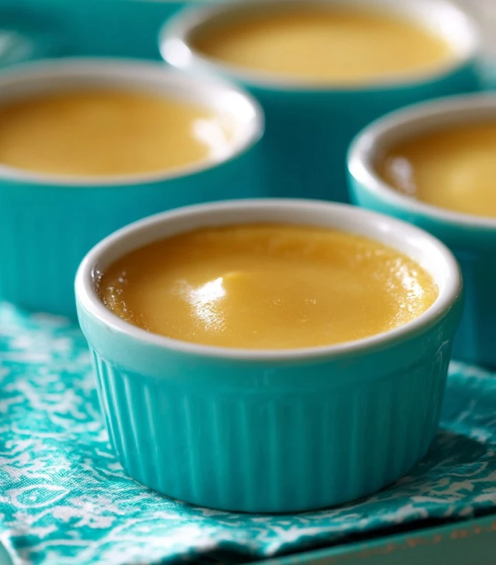 Delicious homemade butterscotch pudding served in a glass bowl.