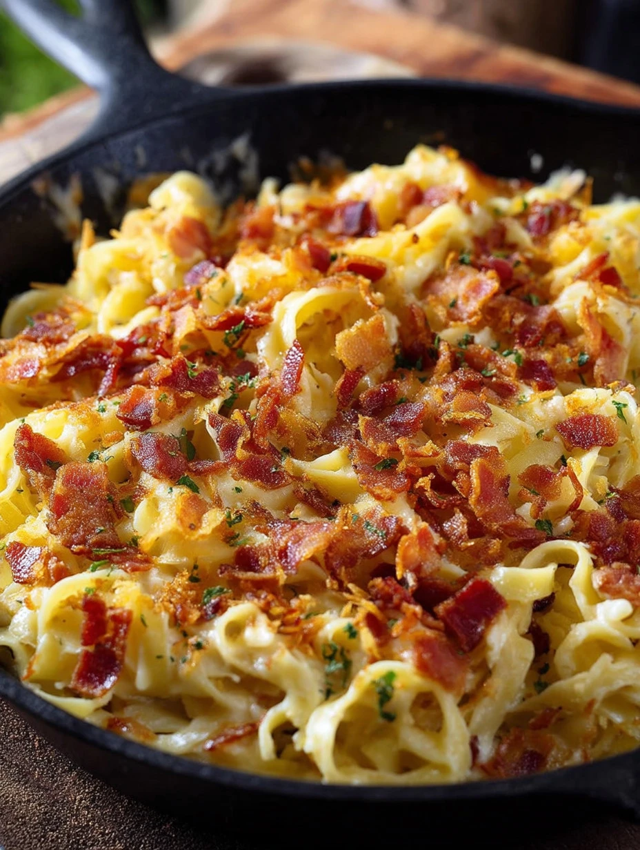 Delicious Chicken Alfredo Tortellini topped with fresh herbs and Parmesan cheese