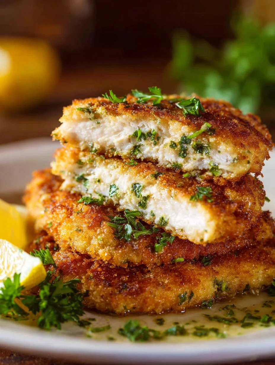 Delicious Chicken Kiev with garlic butter filling and crispy coating
