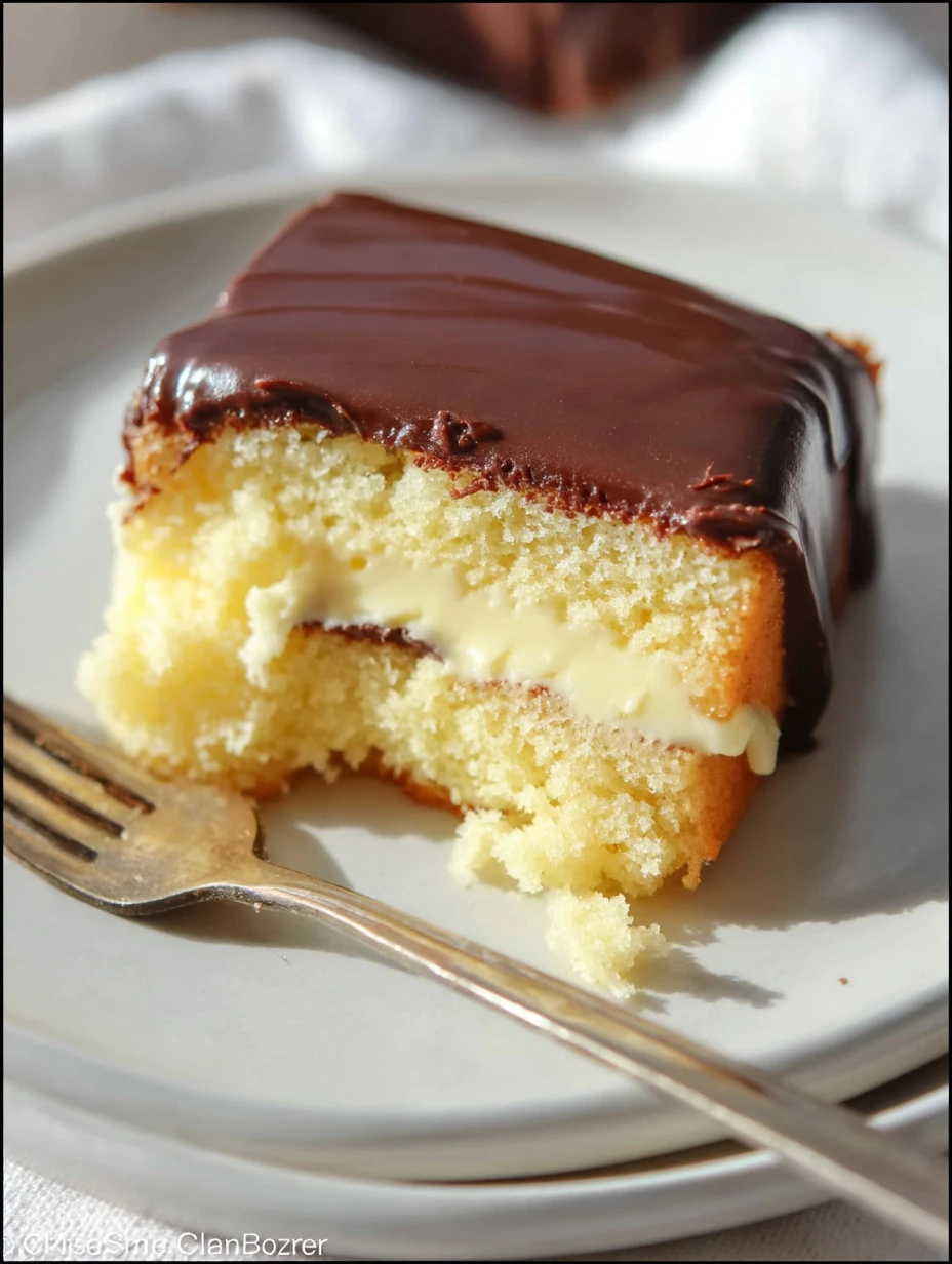 Moist and rich Chocolate Poke Cake topped with chocolate frosting and sprinkles.