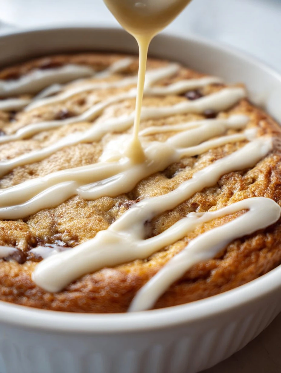 Cinnabon Cinnamon Roll Cake with creamy frosting and cinnamon swirls