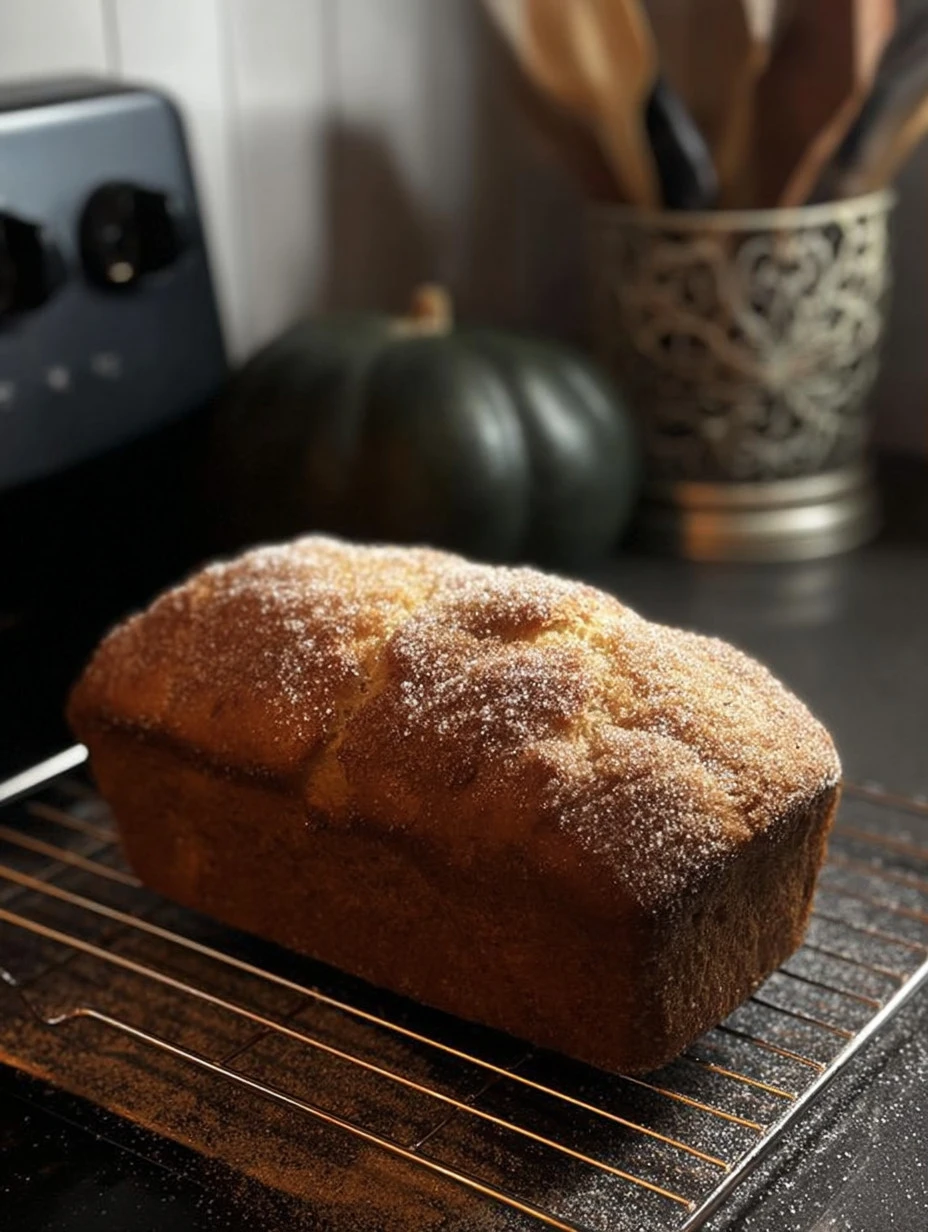 Freshly baked cinnamon sugar donut sweet bread on a plate.