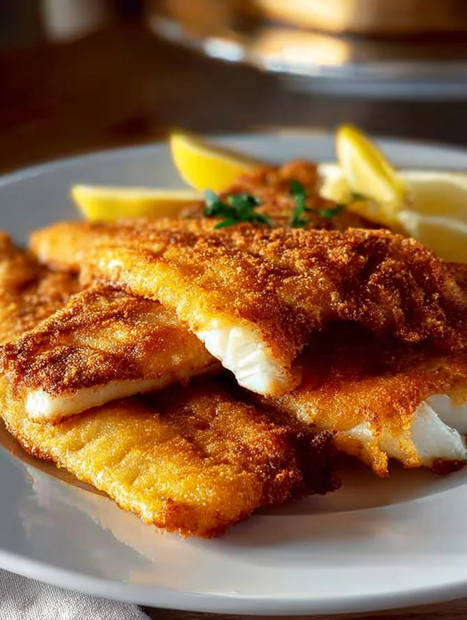 Crispy cod fillets cooked in an air fryer, ready to serve for a healthy meal.