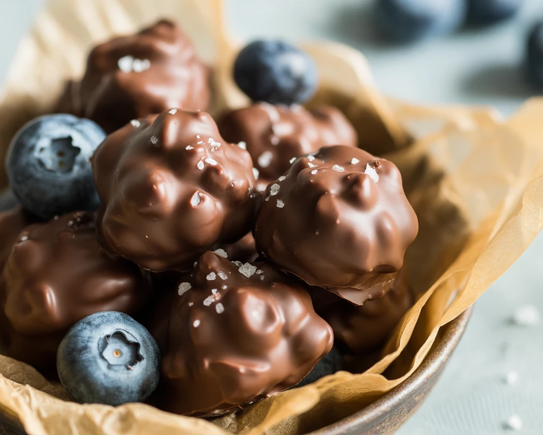 Delicious homemade Blueberry Yogurt Clusters with yogurt and fresh blueberries.