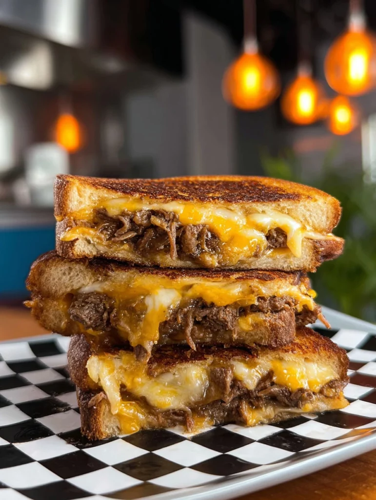 Delicious grilled cheese cheeseburger sliders on a platter