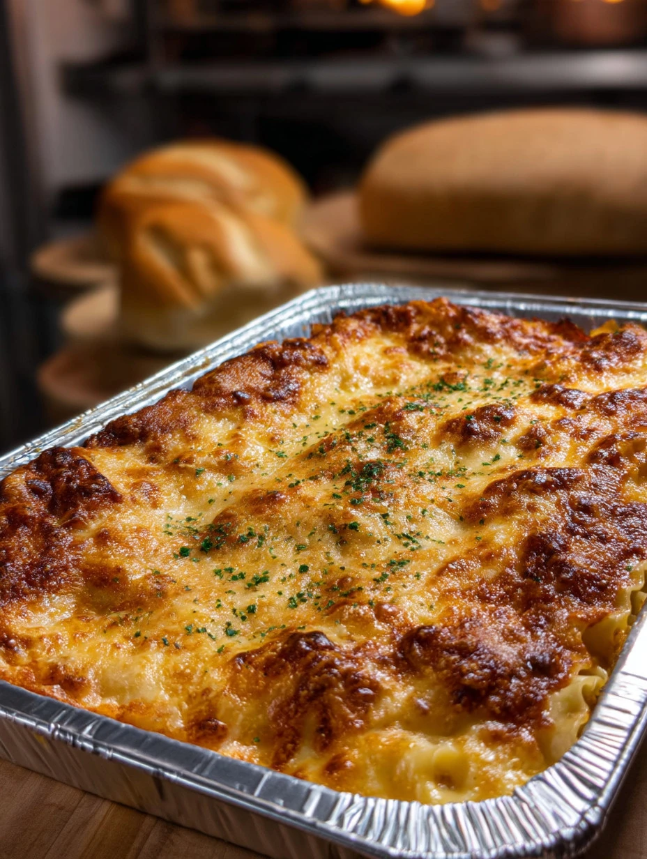 Delicious homemade lasagna with layers of pasta, cheese, and rich tomato sauce