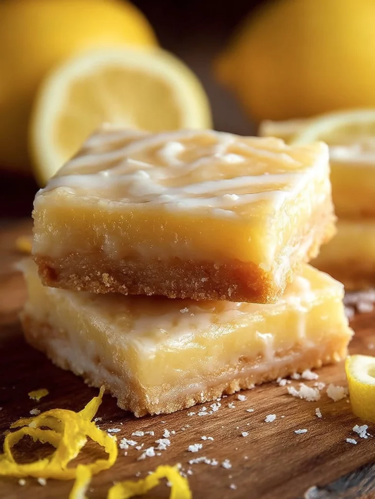 Delicious homemade lemon brownies with a tangy lemon glaze.