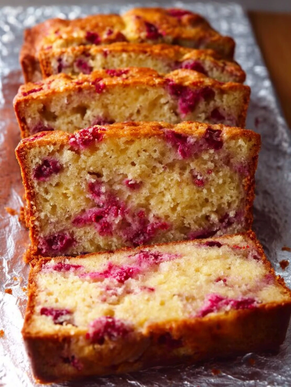 Mandarin Orange and Cranberry Muffin Bread sliced and served on a wooden table
