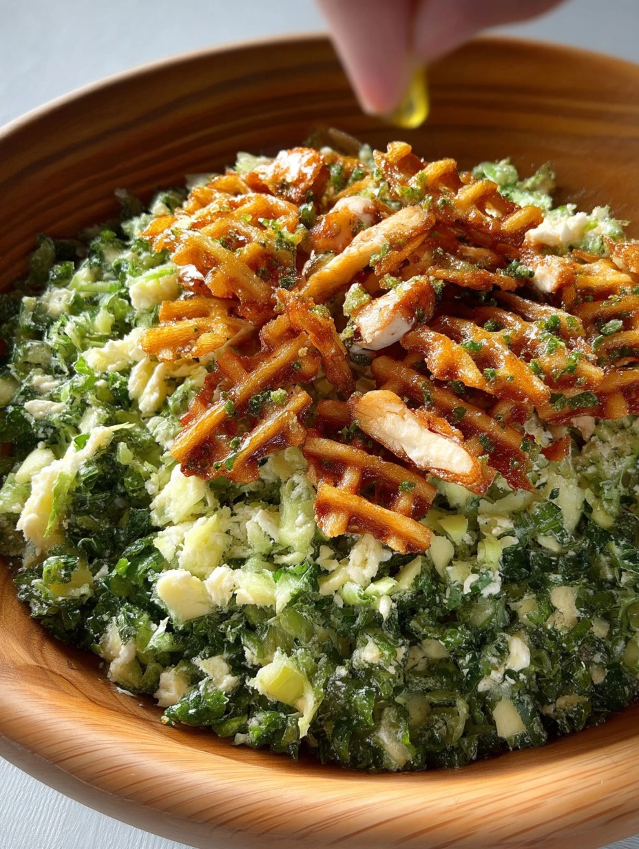 Microchop salad served with waffle cut fries, a perfect light meal option.