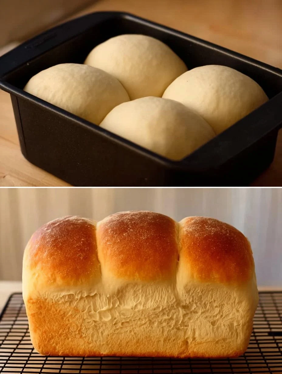 Freshly baked no-knead bread loaves on a cooling rack.