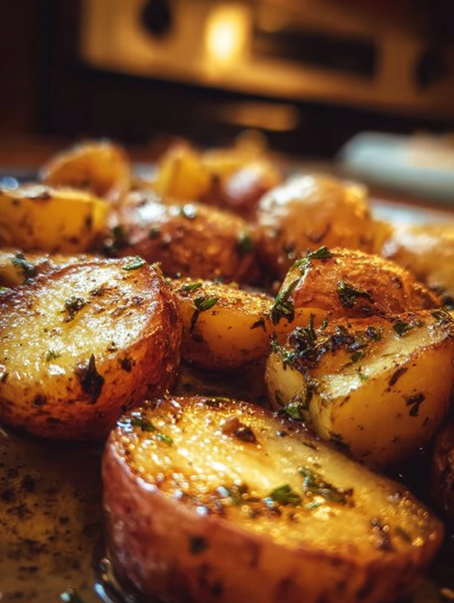 Crispy oven fried potatoes served in a bowl
