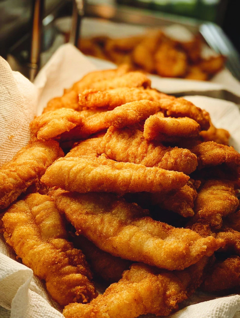Delicious Southern Fried Catfish served with tartar sauce and lemon slices.