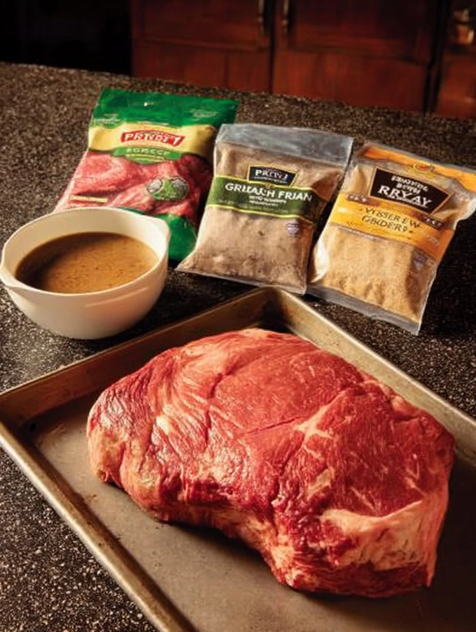 Delicious super easy pot roast served with vegetables