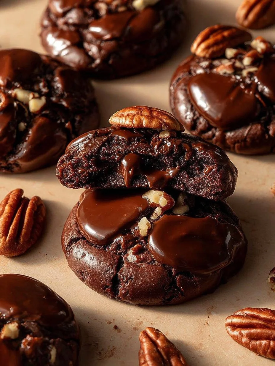 Delicious Texas Sheet Cake Cookies on a decorative plate