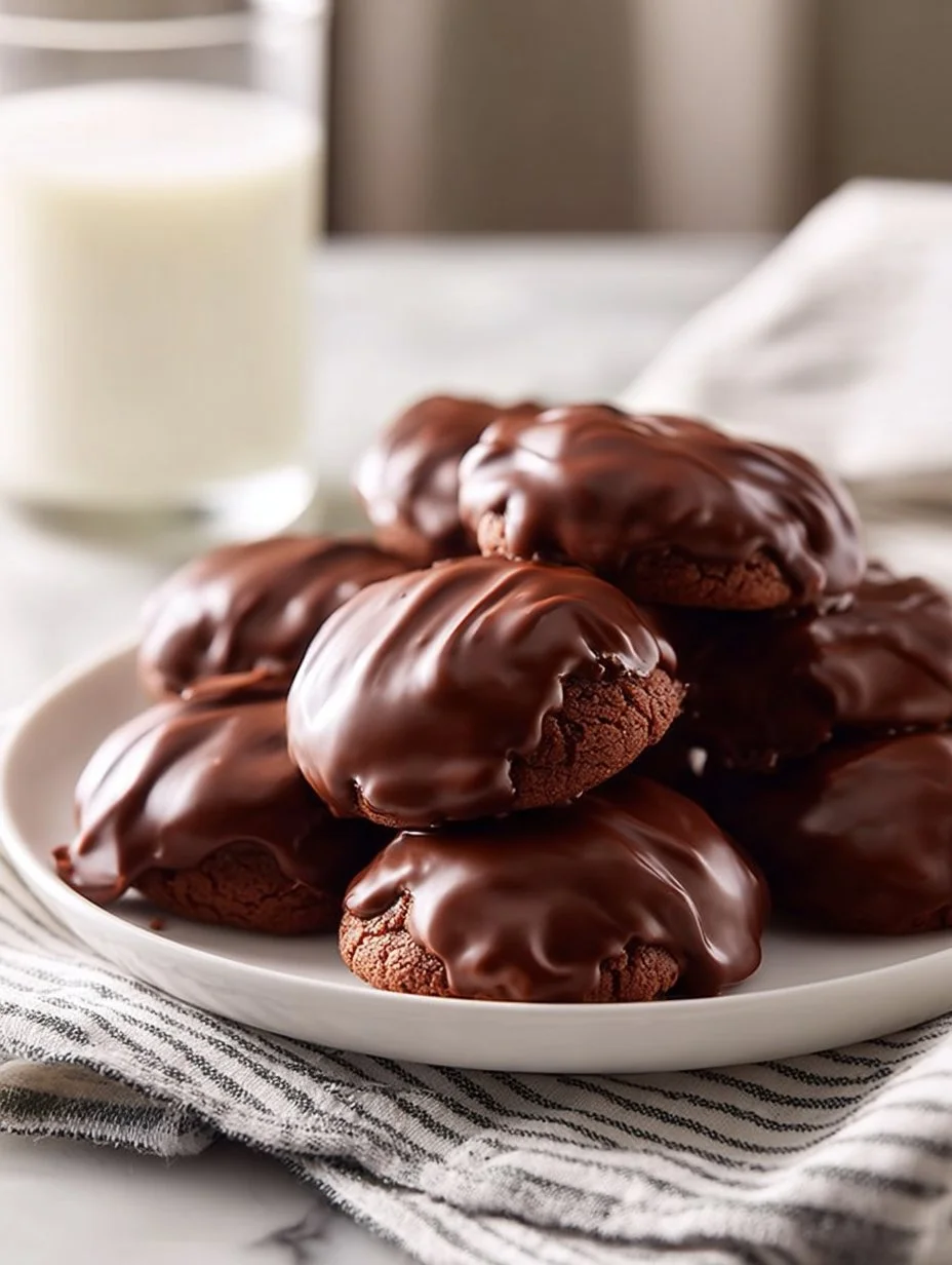Texas Sheet Cake Cookies on a rustic wooden table
