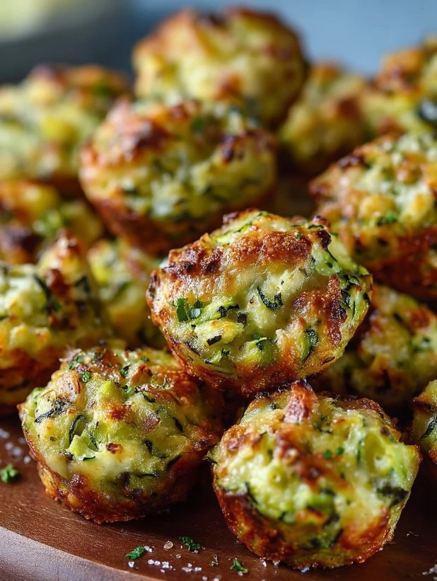 Delicious zucchini garlic bites served as a healthy appetizer