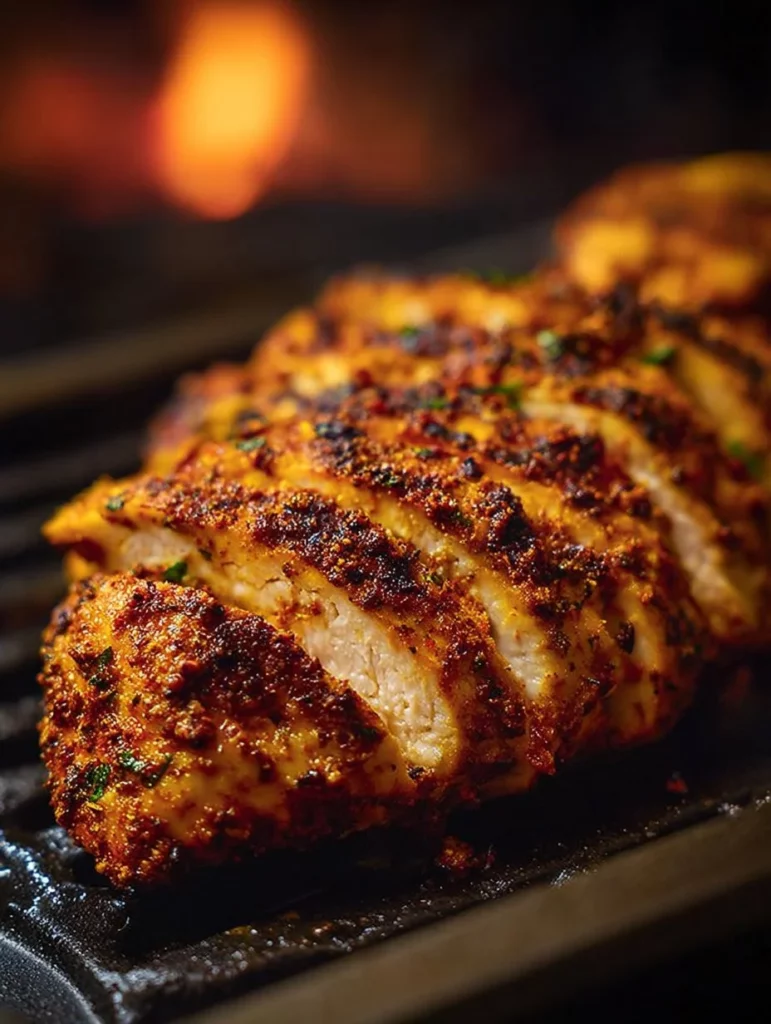 Juicy Air Fryer Chicken Breast on a plate, ready to serve and enjoy.