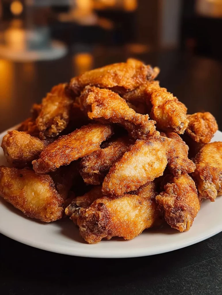 Delicious air fryer crispy chicken wings recipe served hot and crispy