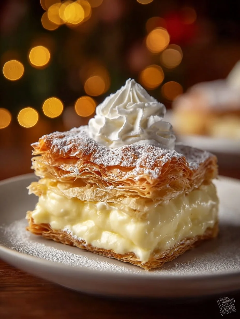 Delicious cheesecake crescent rolls casserole topped with powdered sugar.