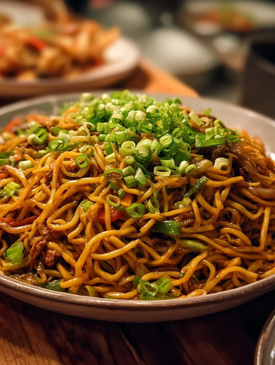 Delicious Chicken Chow Mein with flavorful chow mein sauce served in a bowl
