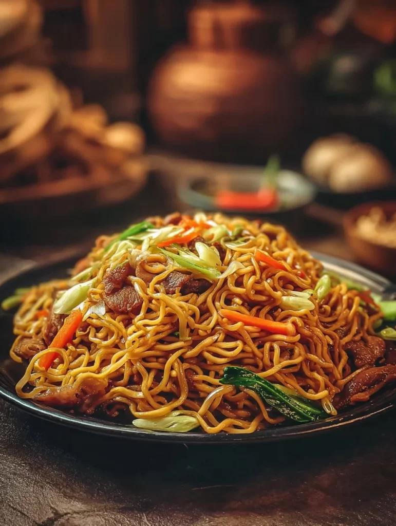 Delicious Chicken Chow Mein with the best savory Chow Mein sauce