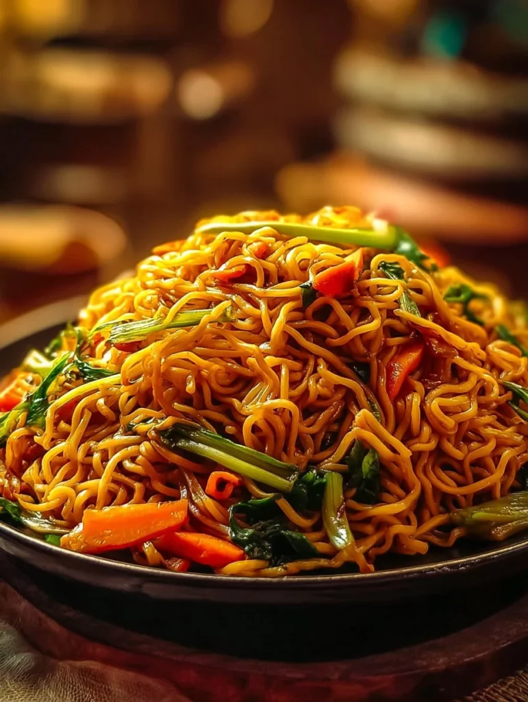 Delicious Chicken Chow Mein with savory chow mein sauce