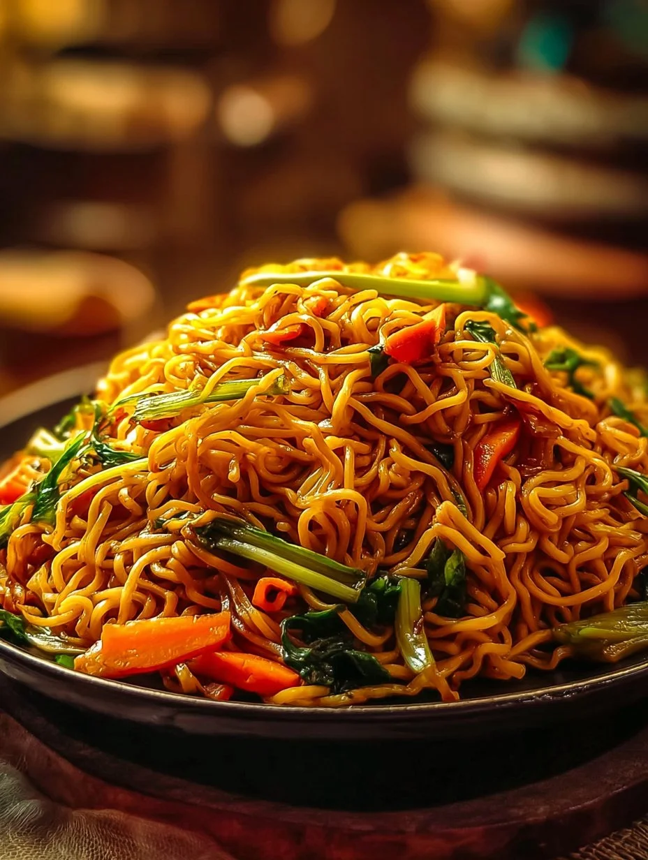 Delicious Chicken Chow Mein with savory chow mein sauce