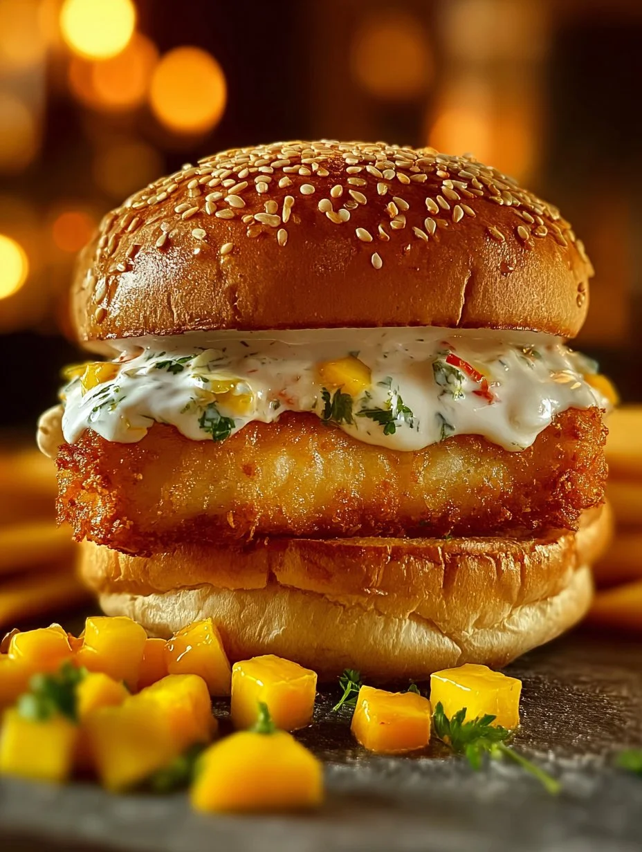 Crispy Filet-O-Fish sandwich served with tartar sauce and lettuce