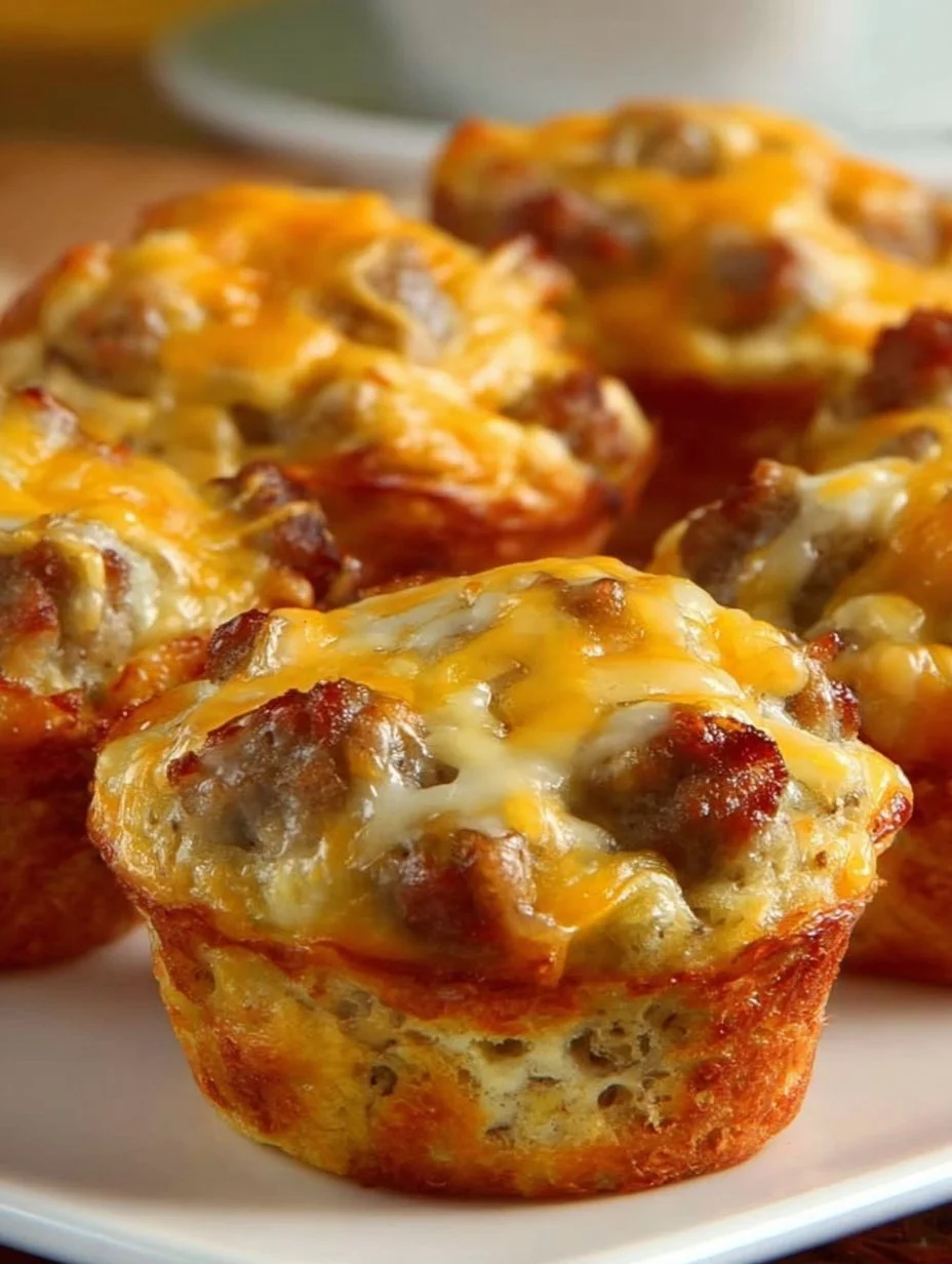 Delicious sausage breakfast muffins ready to enjoy for a tasty morning meal
