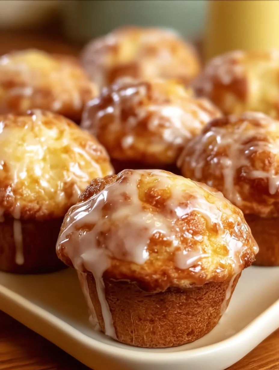 Delicious homemade donut muffins topped with colorful sprinkles.
