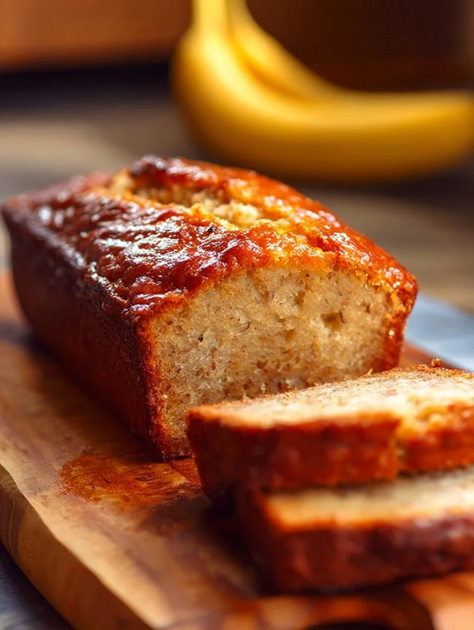 Deliciously moist easy banana bread fresh out of the oven