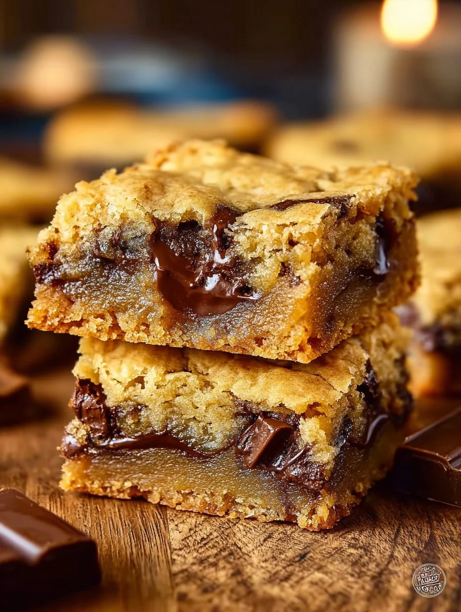 Delicious Congo Bars served on a plate with chocolate chunks