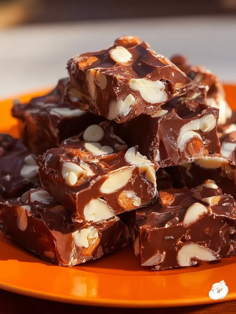 Delicious easy Rocky Road Fudge with marshmallows and nuts