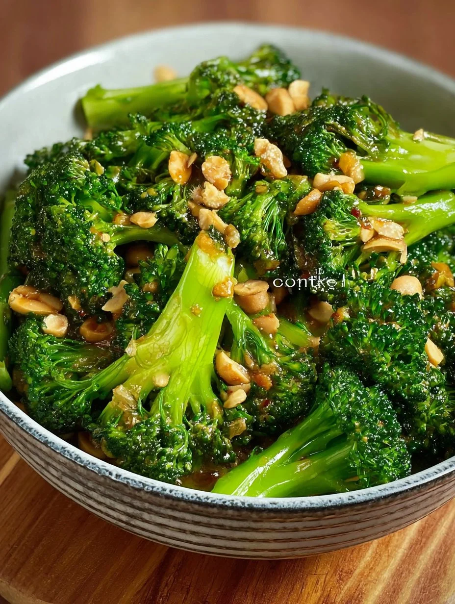 Delicious garlic broccoli stir-fry served in a bowl with vibrant colors