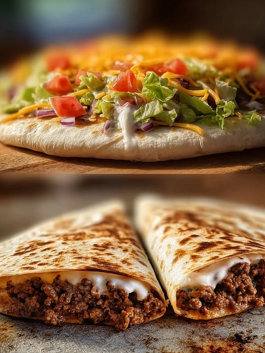 Homemade Crunch Wrap Supreme with fresh ingredients and layers of flavor