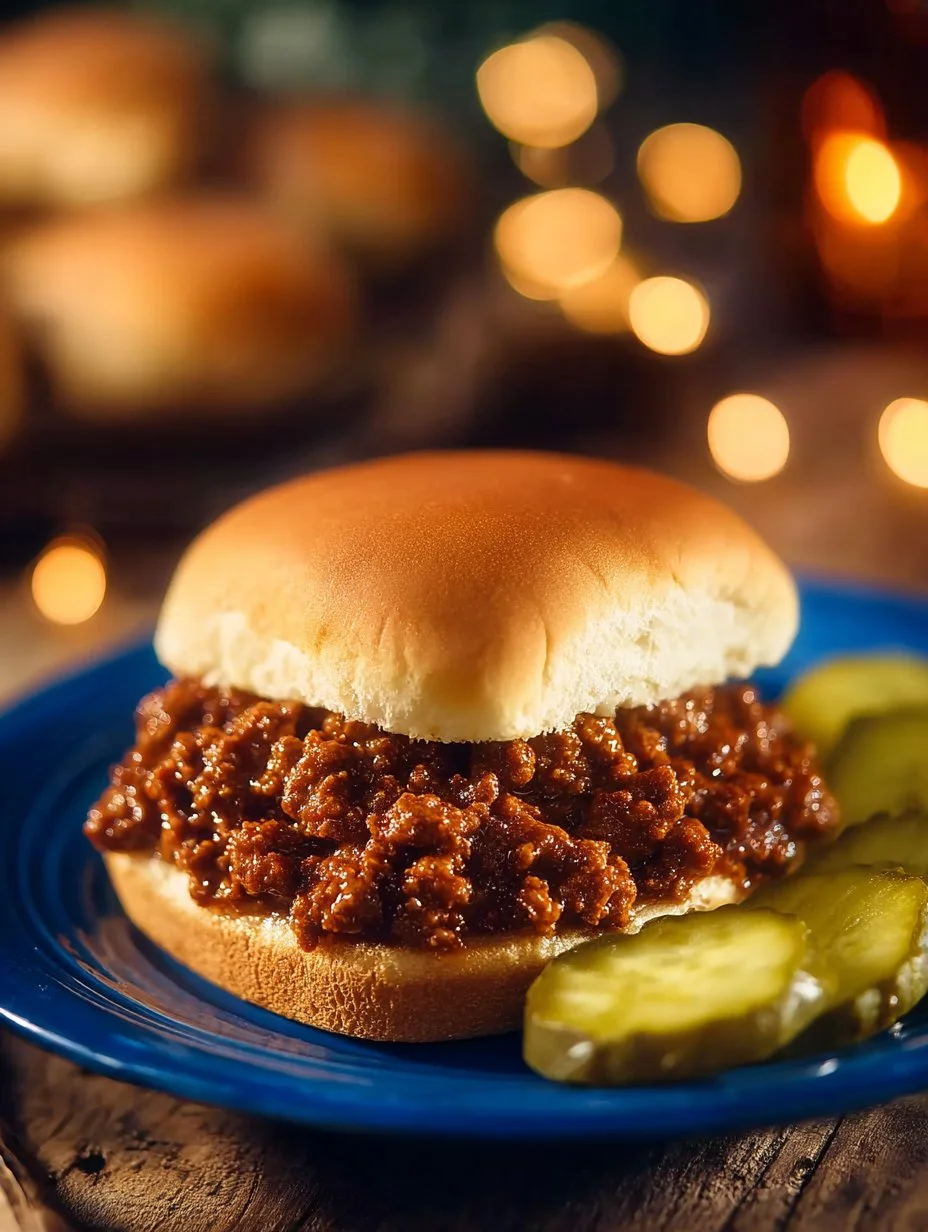 Delicious homemade Sloppy Joes served on a bun