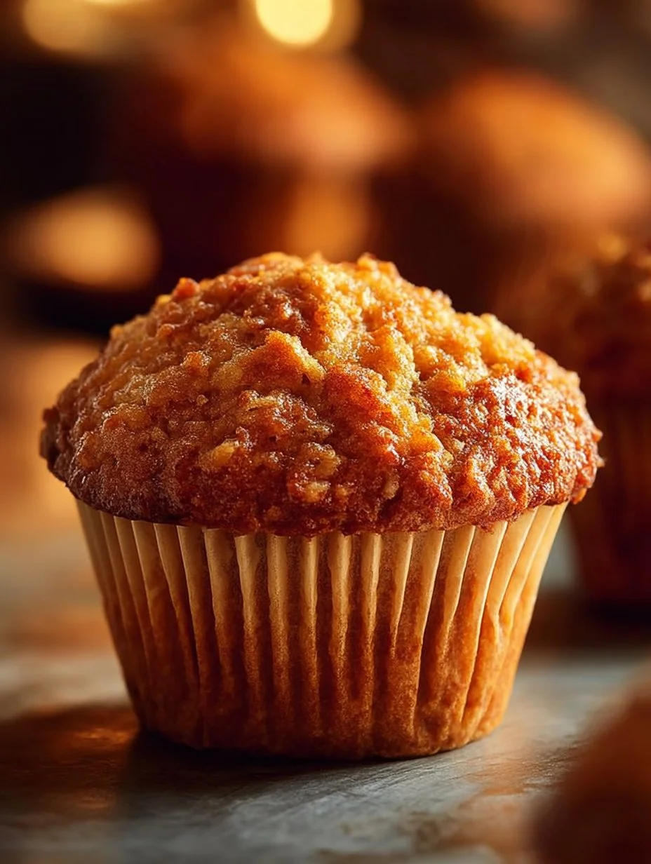 Homemade Morning Glory Muffins with fruits and nuts