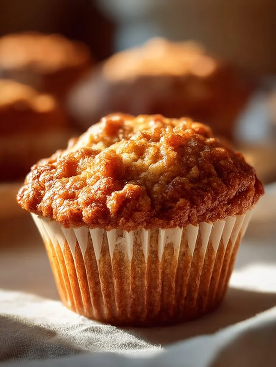 Homemade Morning Glory Muffins with nuts, fruits, and spices on a rustic table.