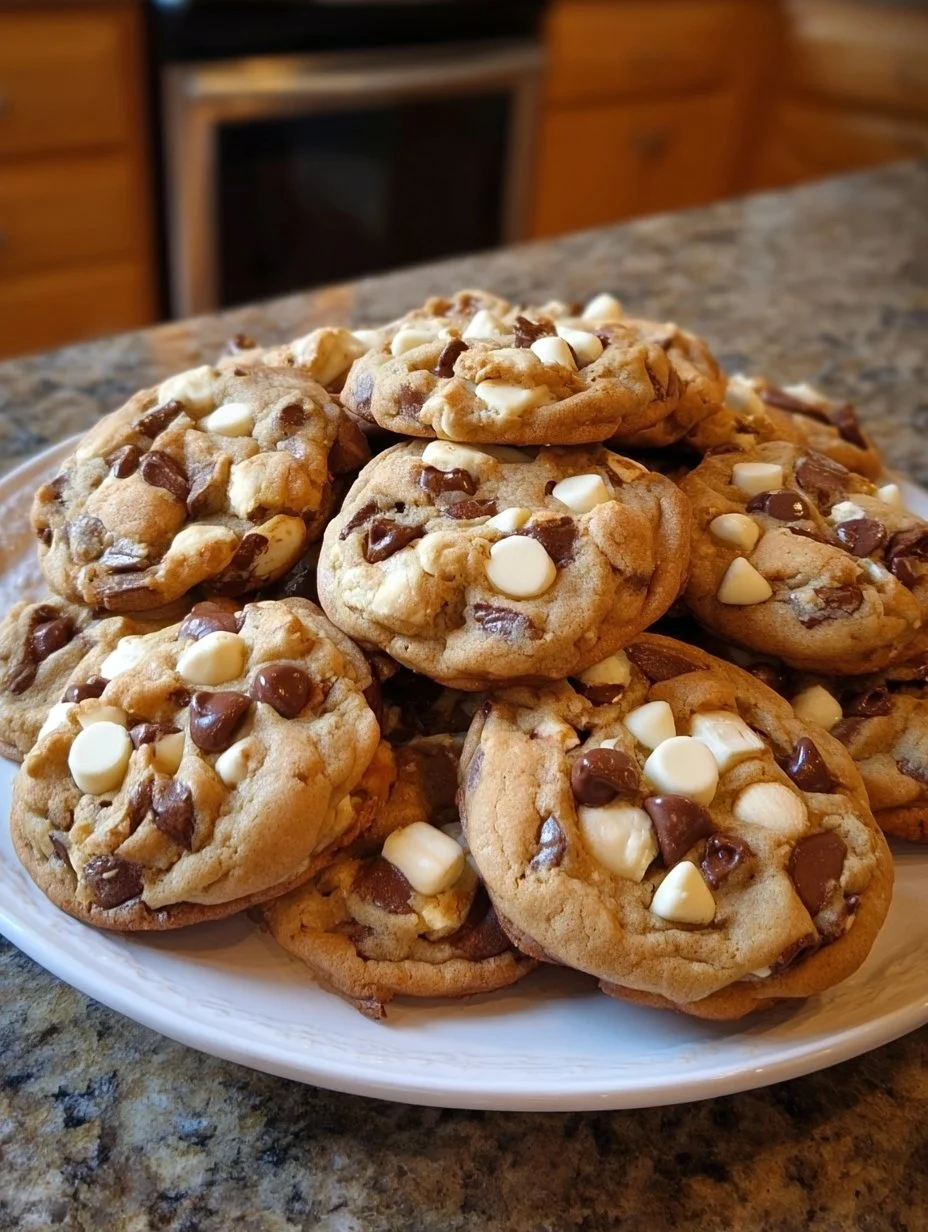 Delicious Rocky Road Cookies with chocolate, marshmallows, and nuts