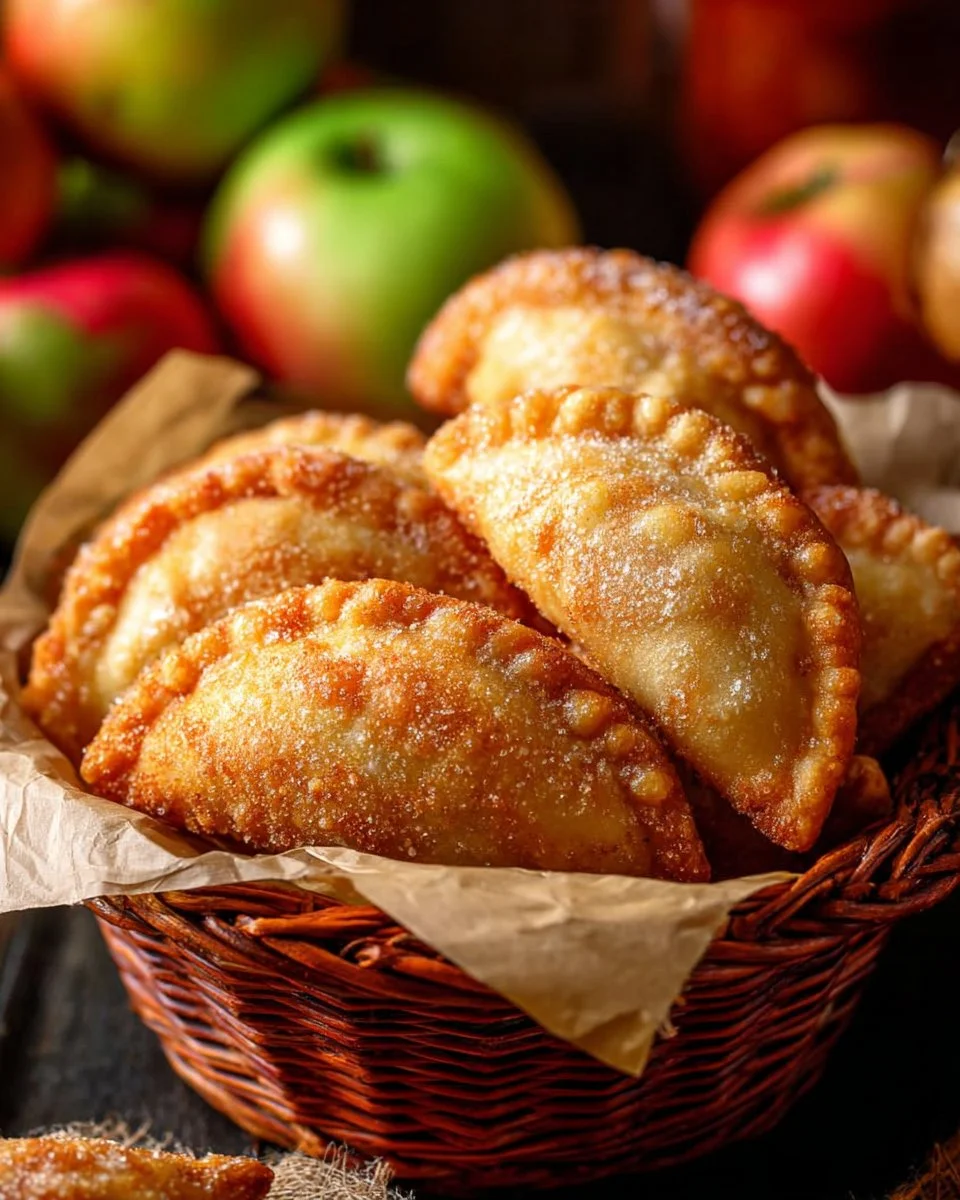Air fryer apple hand pies with golden crust and fresh apple filling