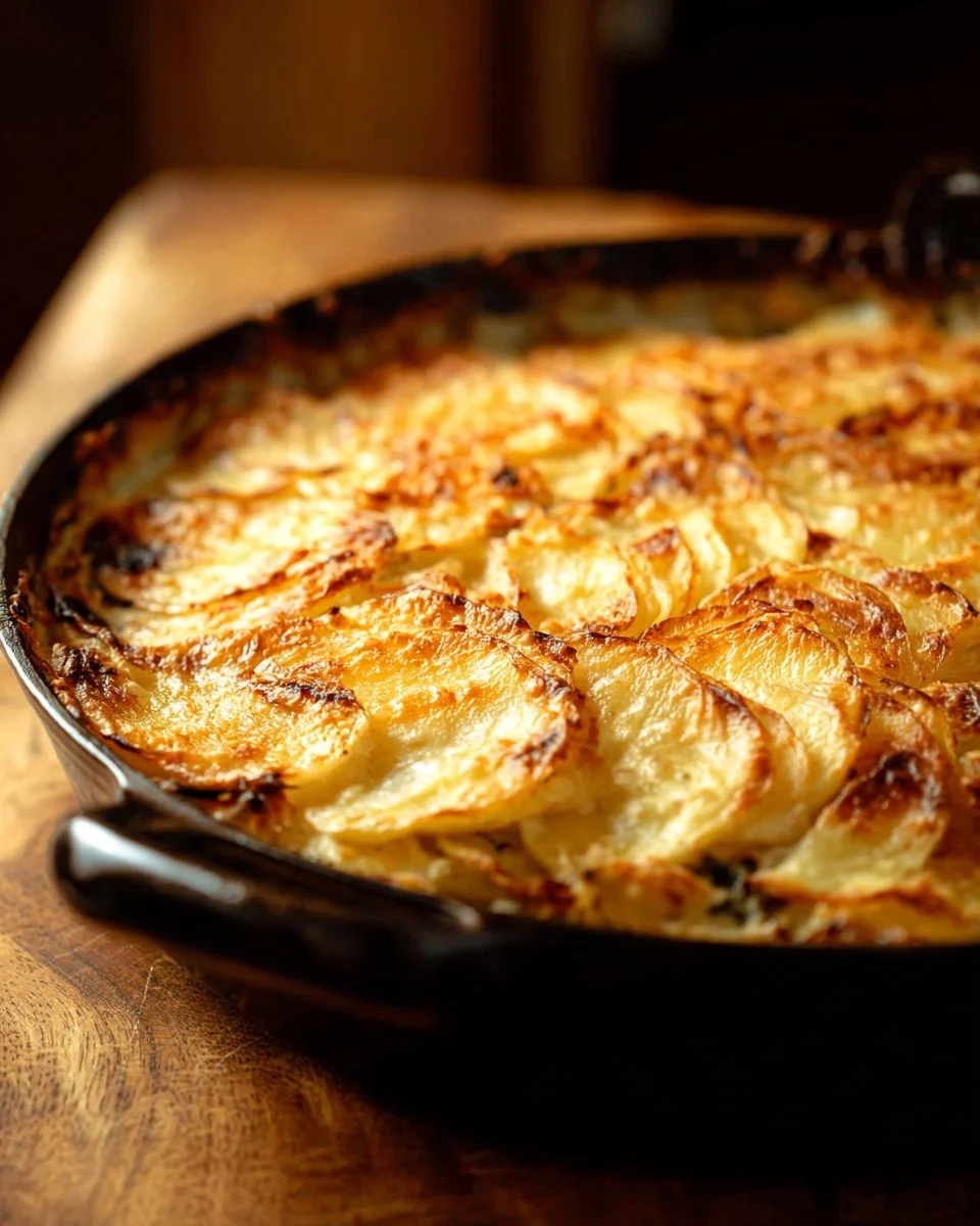 Delicious Dauphinoise Gratin showcasing layers of creamy Potatoes au Gratin.