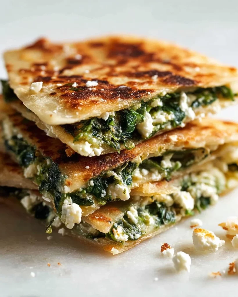 Delicious Gozleme filled with fresh ingredients served on a plate.