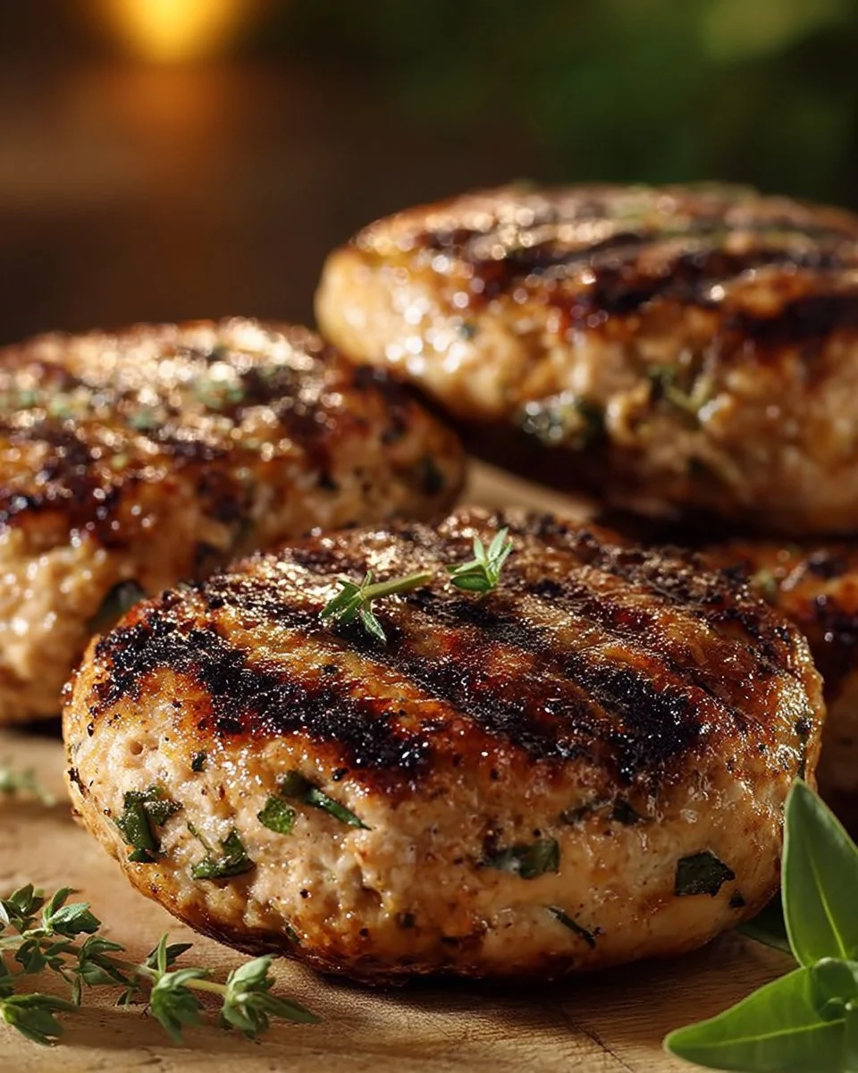 Delicious Greek Chicken Burgers with Feta served on a plate