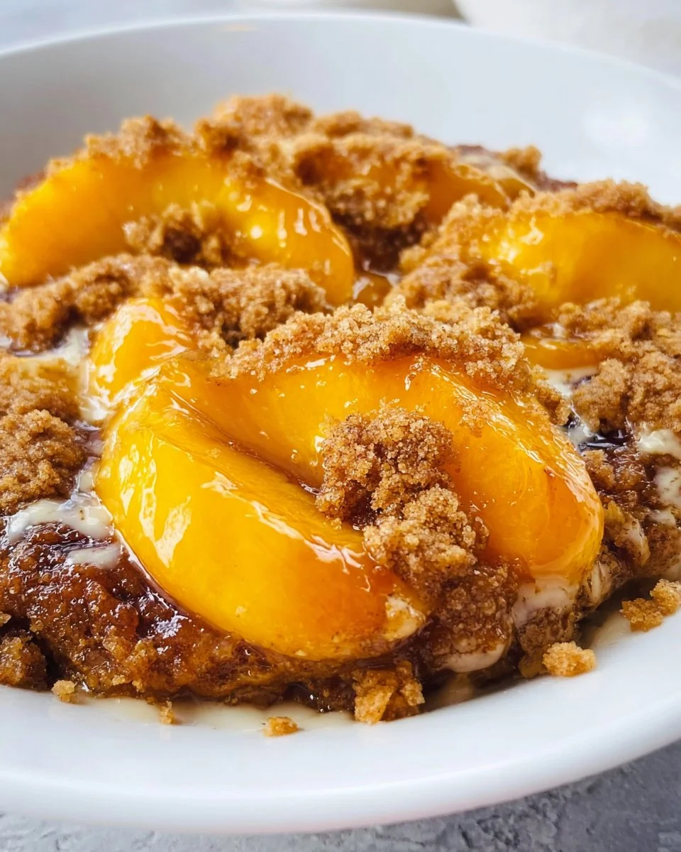 Peach cobbler cheesecake cookies with a golden crust and peach filling